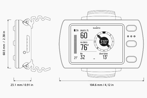 Suunto Eon Steel wymiary