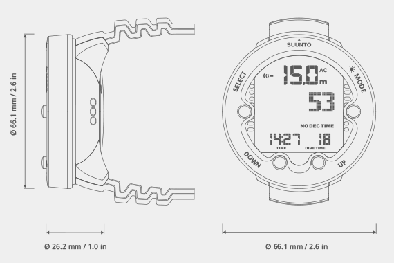 Suunto Zoop Novo wymiary