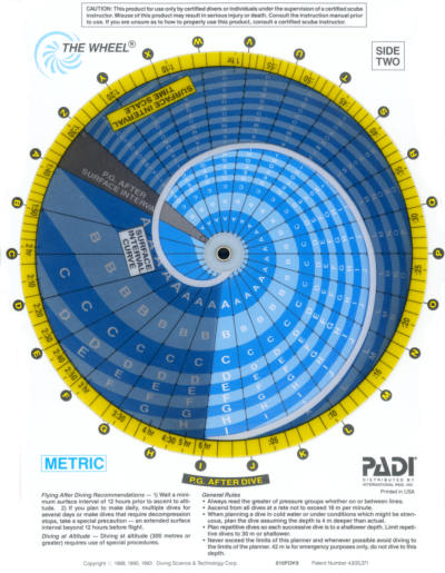 tabele dekompresyjne Wheel